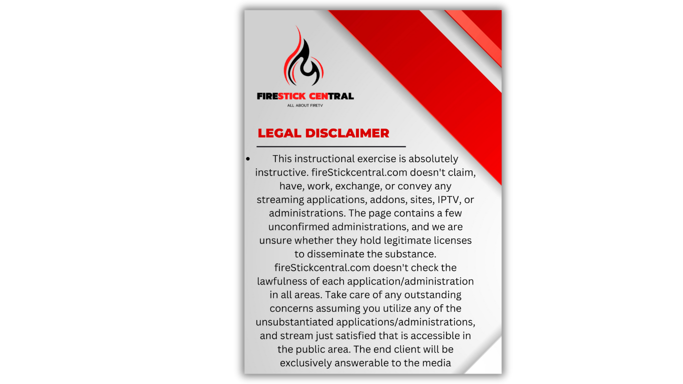 Legal Disclaimer firestickcentral.com
